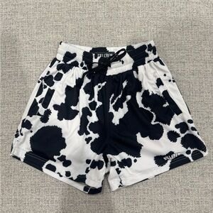 Kill Crew Cow Skin Print Unisex Muay Thai Shorts, Sz Medium